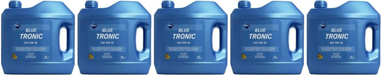 Aral Blue Tronic 10W-40 Diesel & Benziner Motoröl 5x 5 = 25 Liter