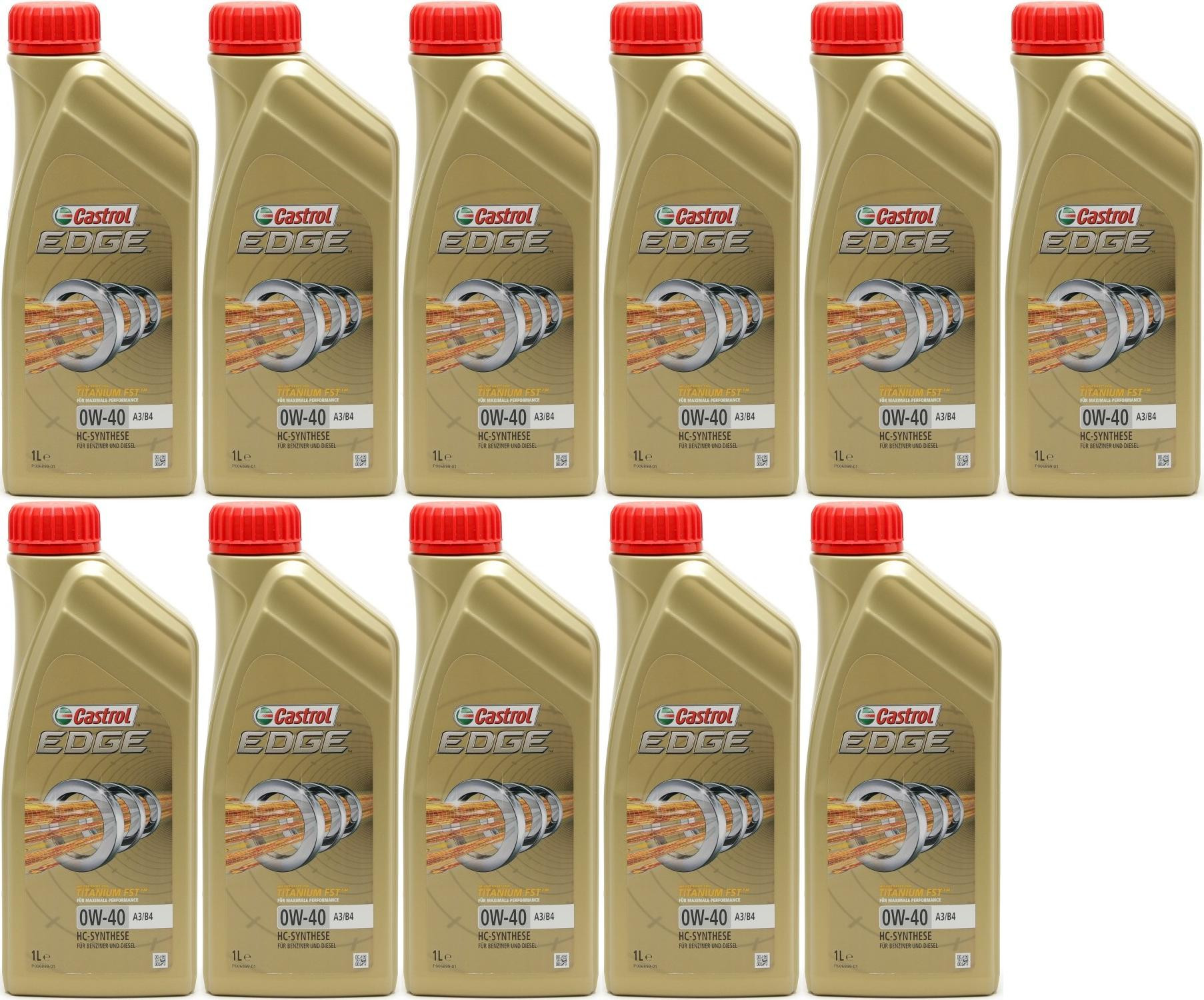 Castrol Edge Fluid Titanium (ex. FST) 0W-40 A3/B4 Motoröl 11x 1l = 11 Liter