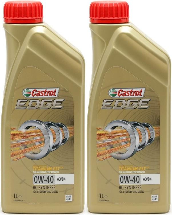 Castrol Edge Fluid Titanium (ex. FST) 0W-40 A3/B4 Motoröl 2x 1l = 2 Liter