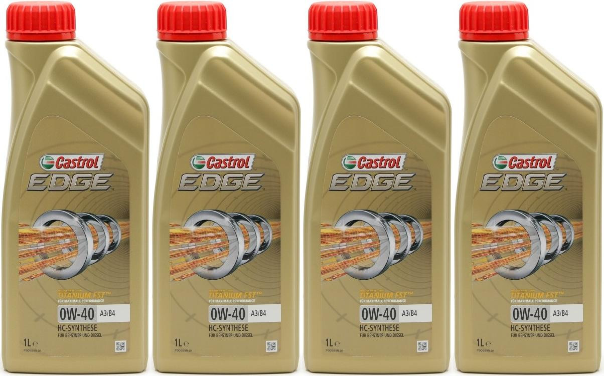 Castrol Edge Fluid Titanium (ex. FST) 0W-40 A3/B4 Motoröl 4x 1l = 4 Liter