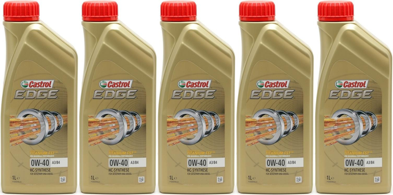 Castrol Edge Fluid Titanium (ex. FST) 0W-40 A3/B4 Motoröl 5x 1l = 5 Liter