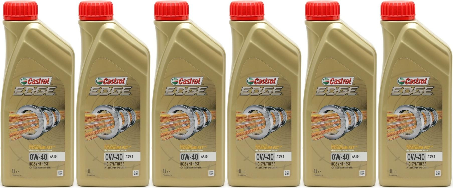 Castrol Edge Fluid Titanium (ex. FST) 0W-40 A3/B4 Motoröl 6x 1l = 6 Liter