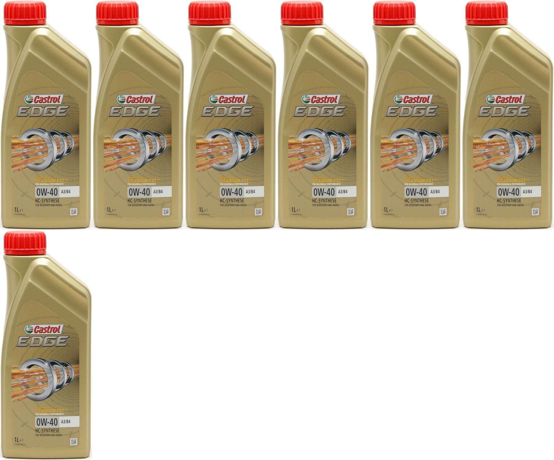 Castrol Edge Fluid Titanium (ex. FST) 0W-40 A3/B4 Motoröl 7x 1l = 7 Liter