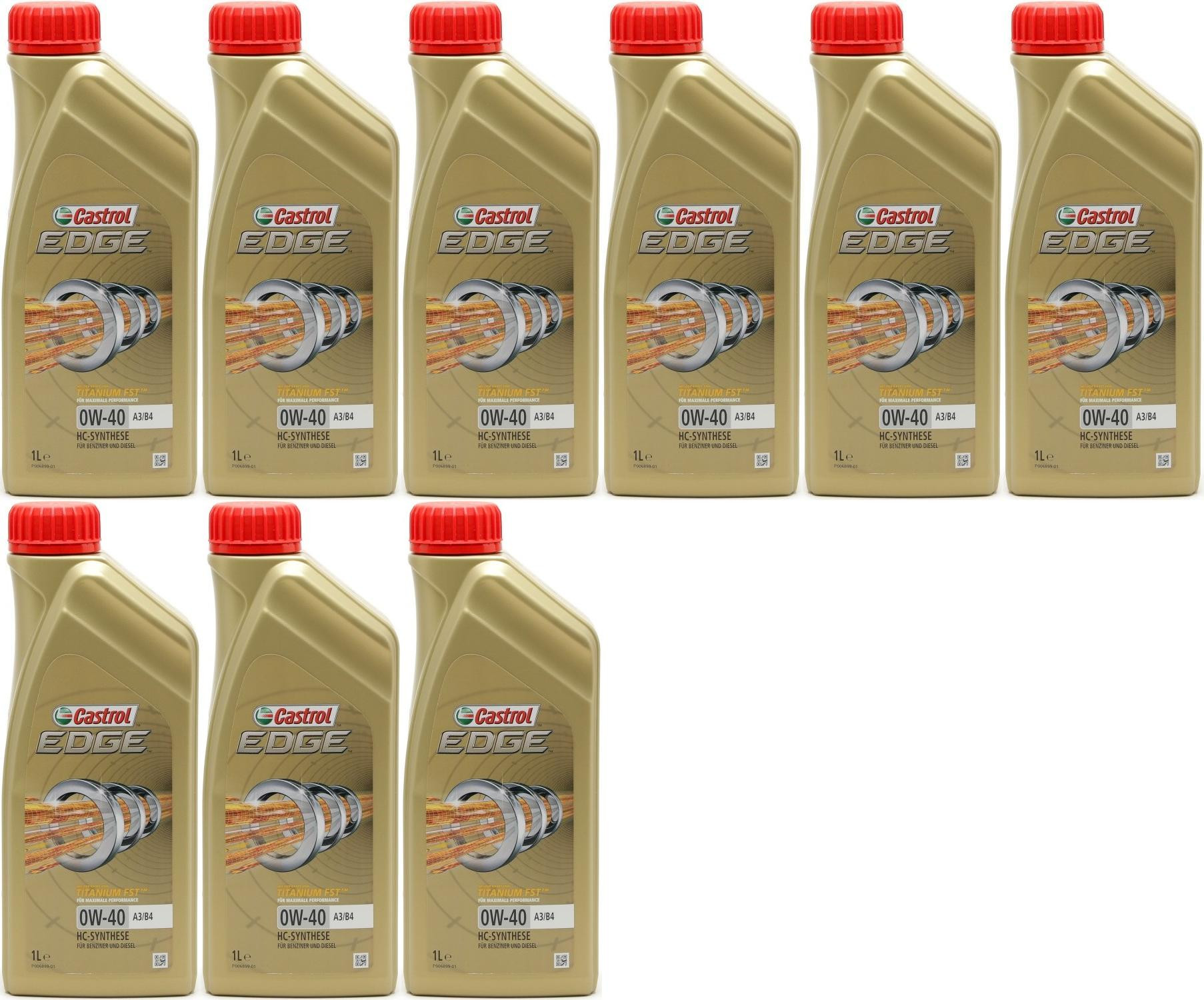 Castrol Edge Fluid Titanium (ex. FST) 0W-40 A3/B4 Motoröl 9x 1l = 9 Liter