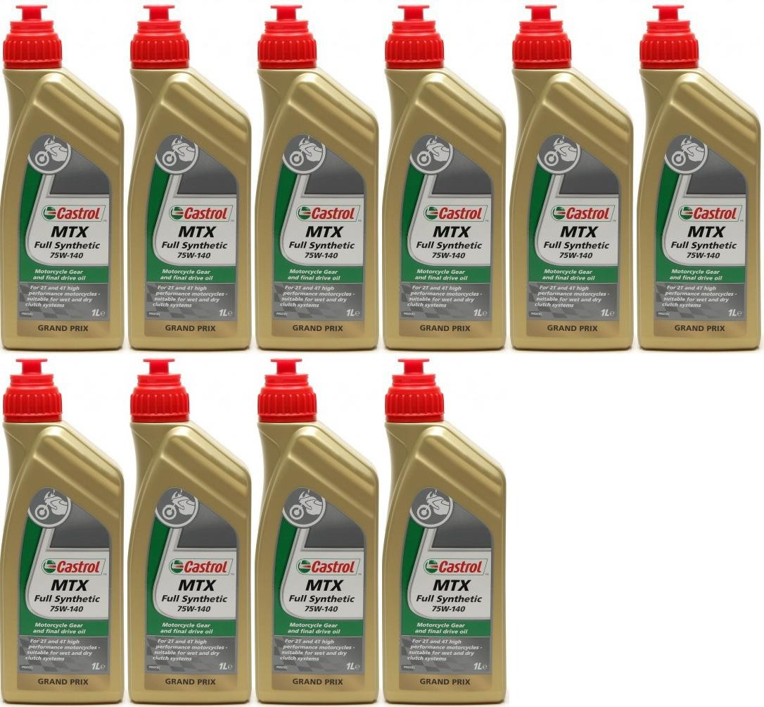 Castrol MTX FULL Synthetic 75W-140 Motorrad Getriebeöl 10x 1l = 10 Liter