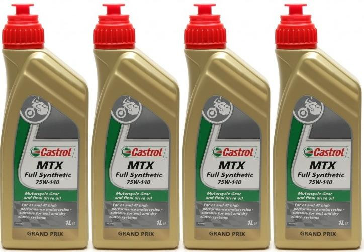 Castrol MTX FULL Synthetic 75W-140 Motorrad Getriebeöl 4x 1l = 4 Liter
