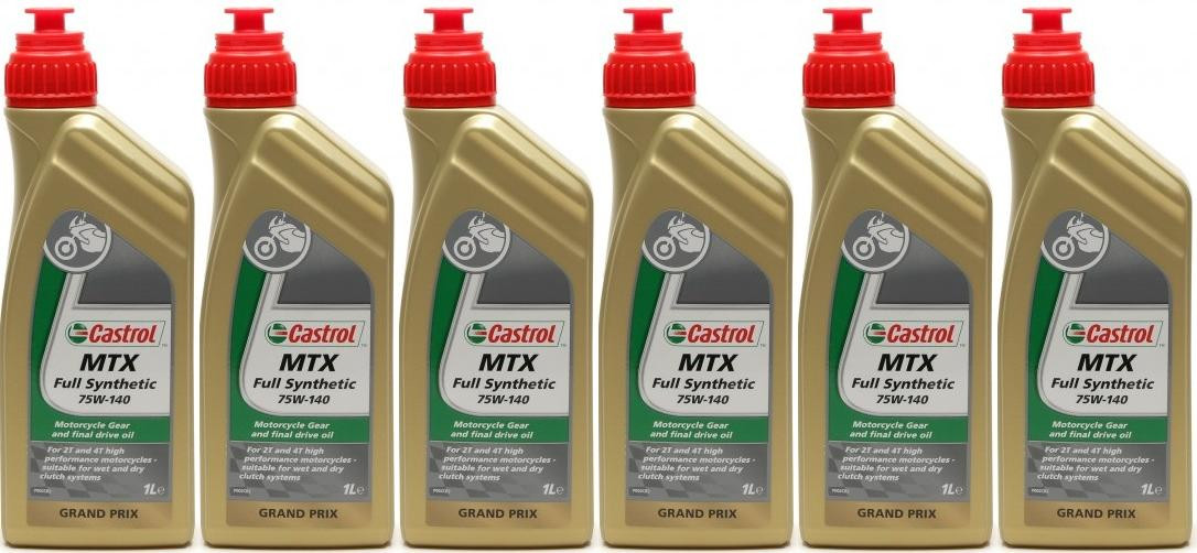 Castrol MTX FULL Synthetic 75W-140 Motorrad Getriebeöl 6x 1l = 6 Liter