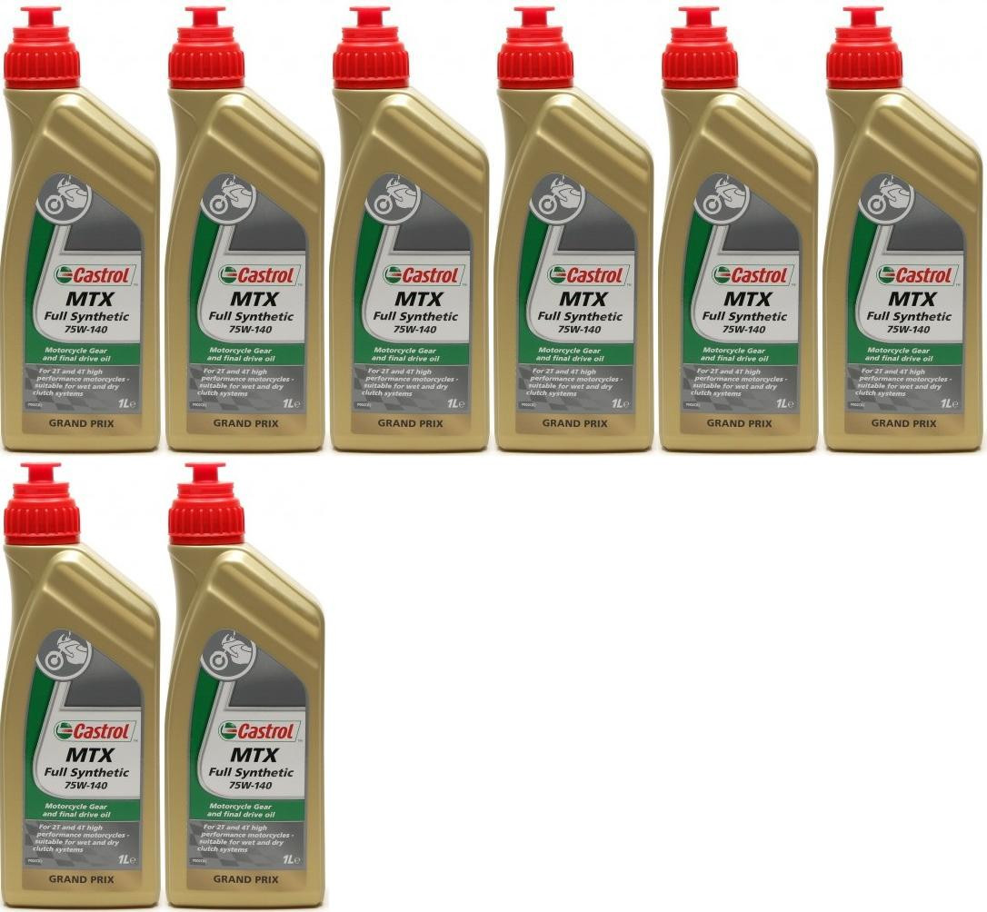 Castrol MTX FULL Synthetic 75W-140 Motorrad Getriebeöl 8x 1l = 8 Liter
