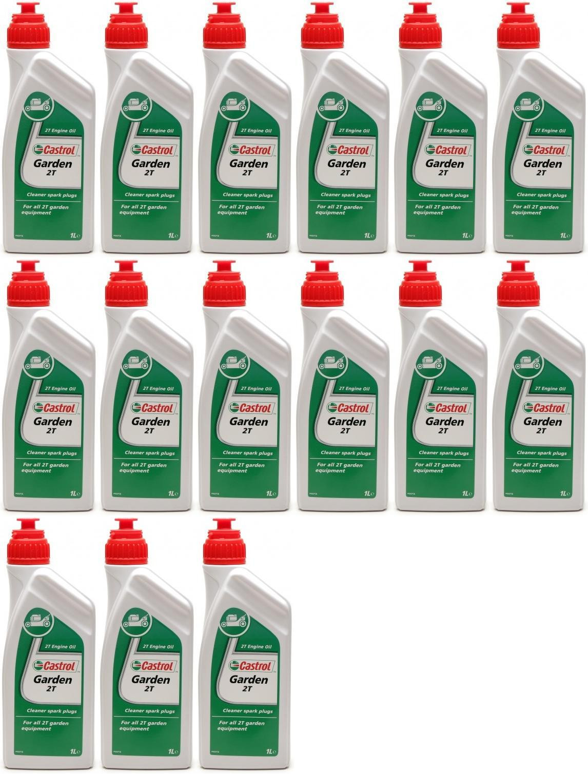 CASTROL GARDEN 2T Motoröliter 15x 1l = 15 Liter