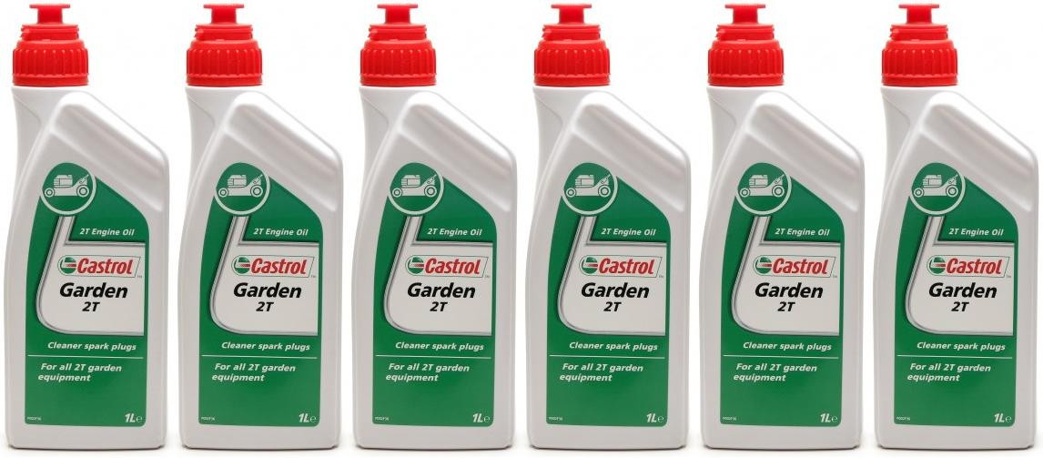 CASTROL GARDEN 2T Motoröliter 6x 1l = 6 Liter