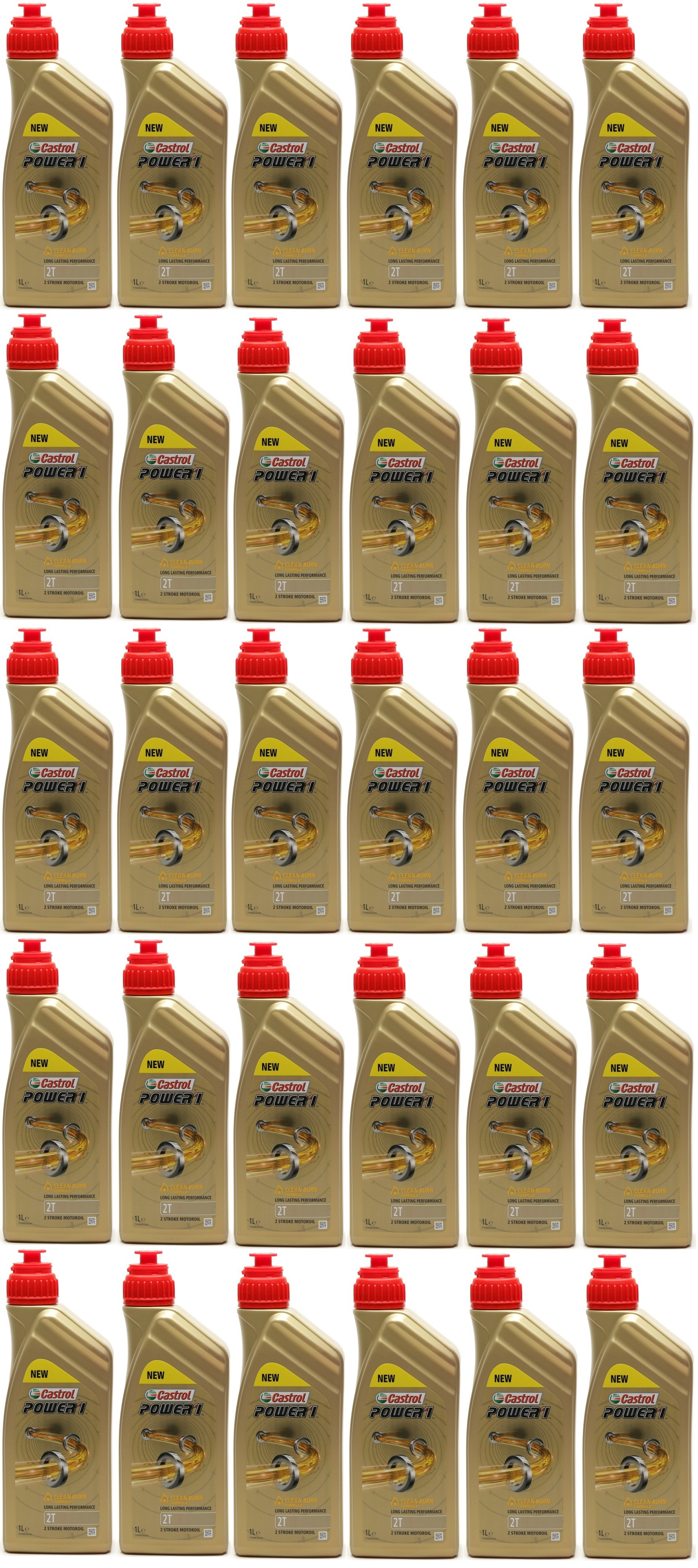 Castrol Power 1 2T teilsynthetisches Motorrad Motoröl 30x 1l = 30 Liter