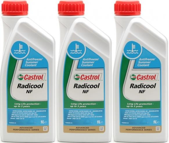 Castrol Radicool NF Kühlerfrostschutz Konzentrat 3x 1l = 3 Liter