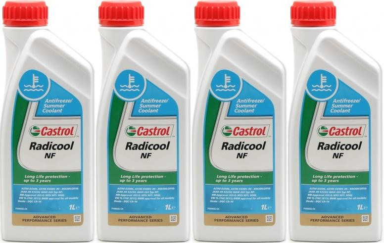 Castrol Radicool NF Kühlerfrostschutz Konzentrat 4x 1l = 4 Liter