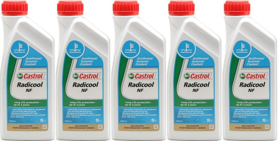 Castrol Radicool NF Kühlerfrostschutz Konzentrat 5x 1l = 5 Liter