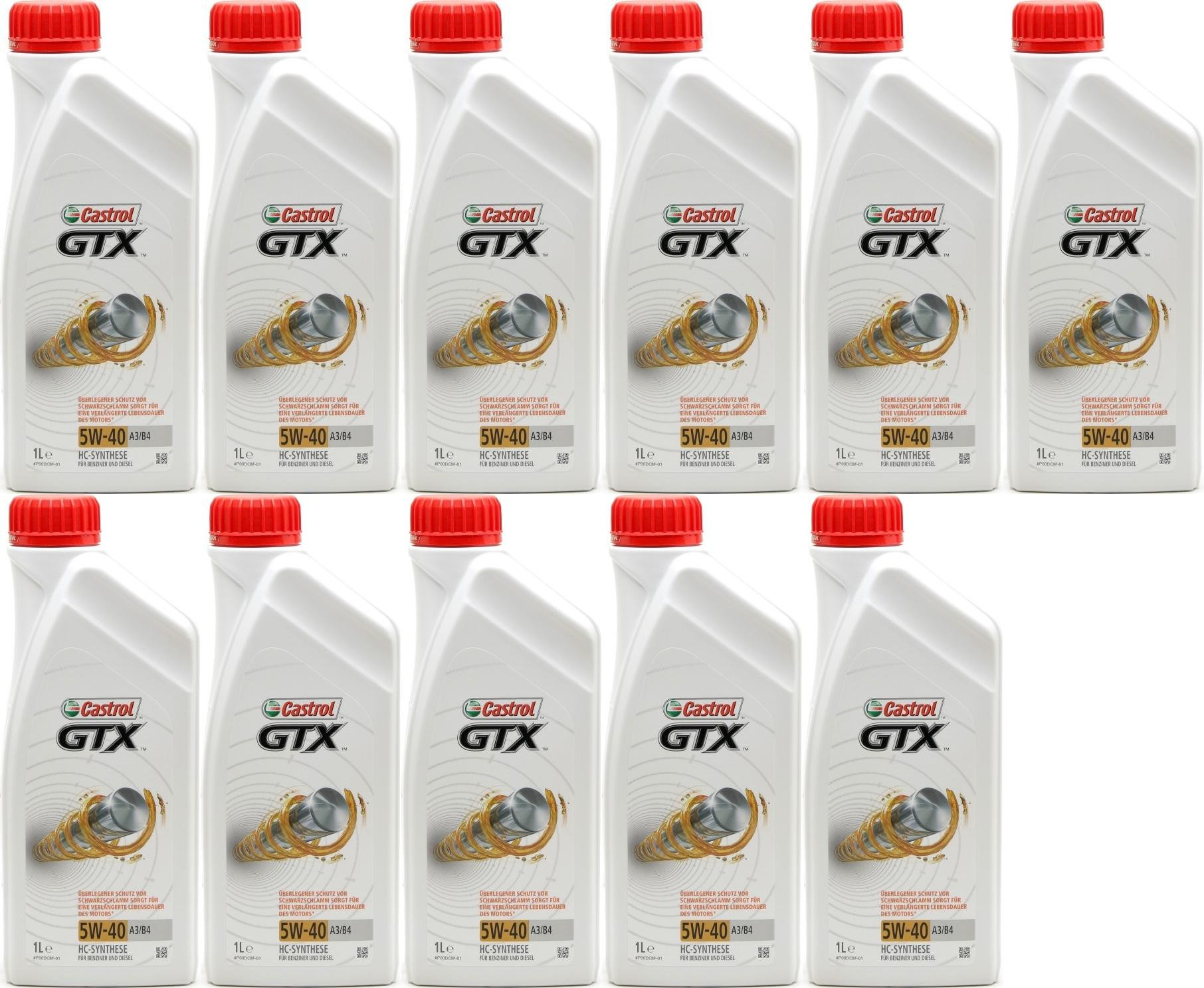 Castrol GTX 5W-40 A3/B4 Motoröl 11x 1l = 11 Liter
