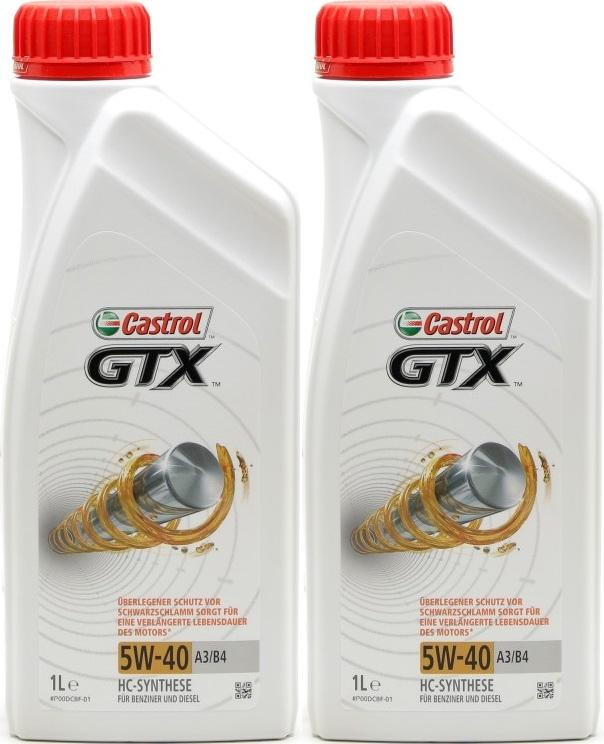 Castrol GTX 5W-40 A3/B4 Motoröl 2x 1l = 2 Liter