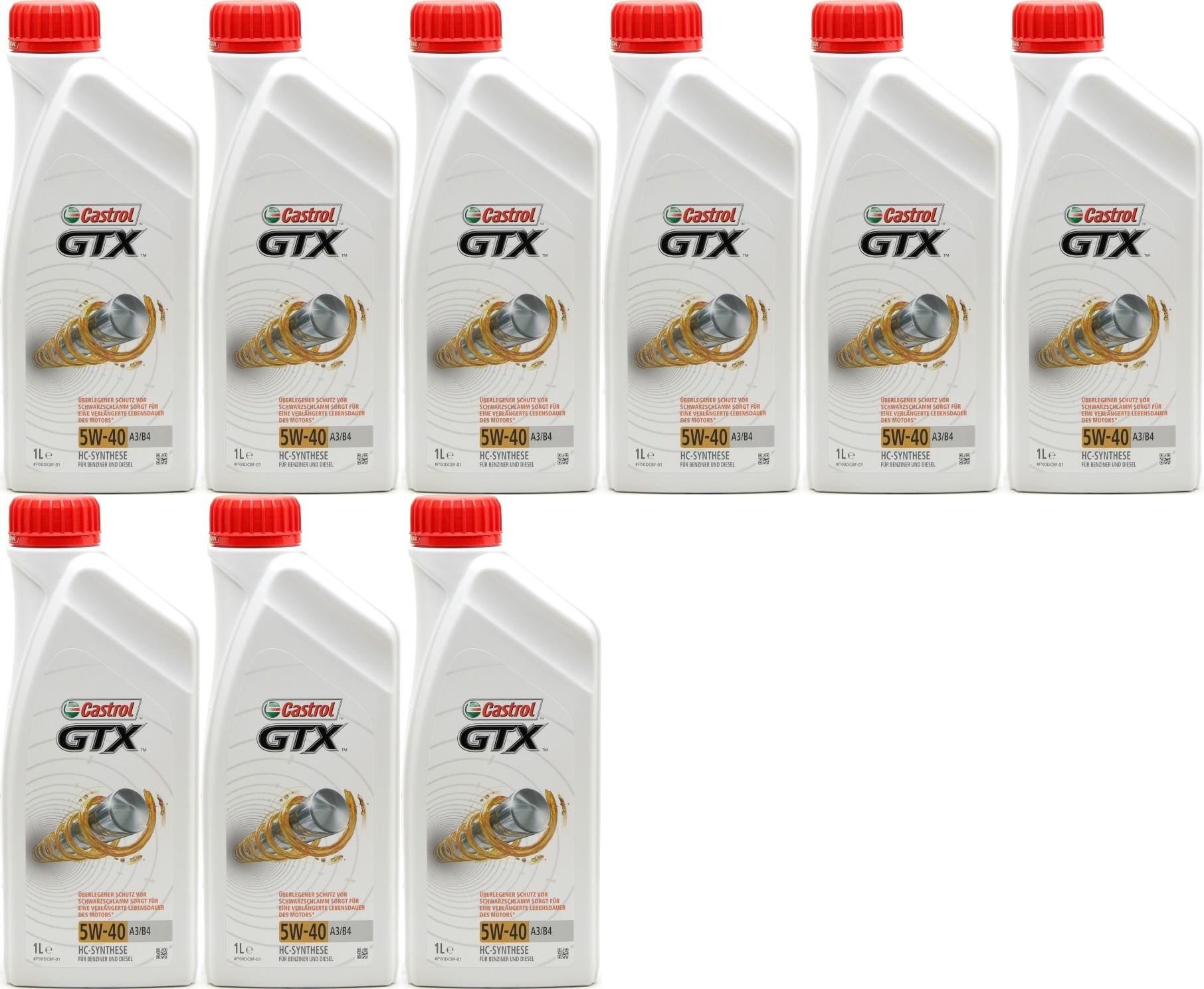 Castrol GTX 5W-40 A3/B4 Motoröl 9x 1l = 9 Liter