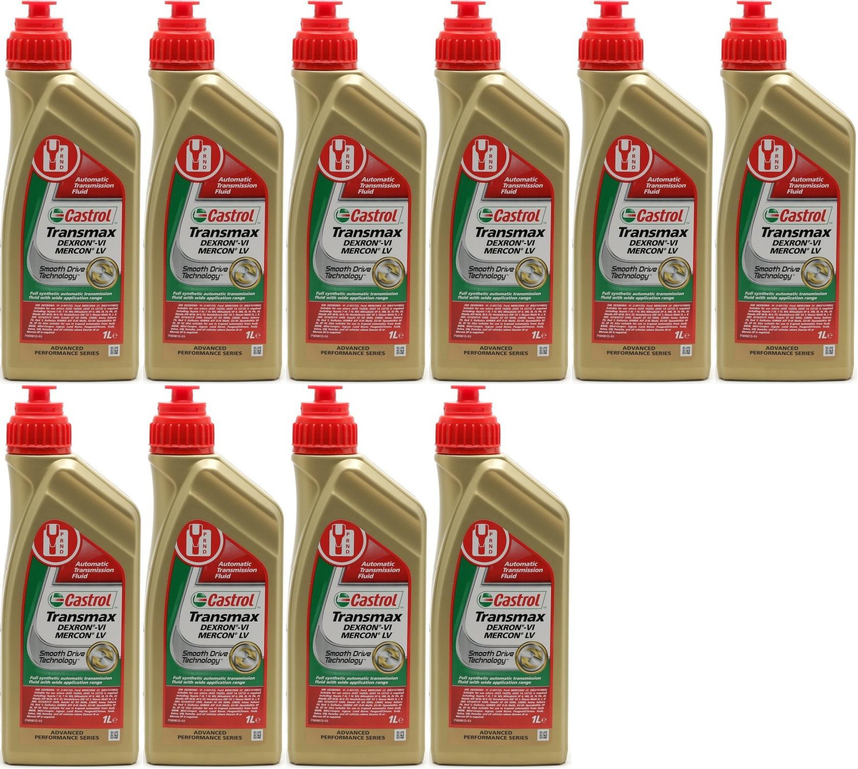 Castrol Transmax Dexron-VI Mercon LV Automatik Getriebeöl 10x 1l = 10 Liter