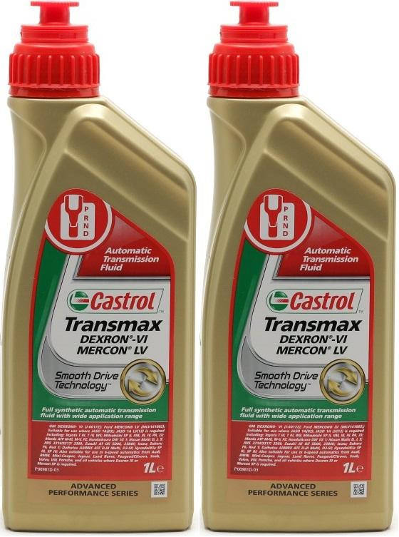Castrol Transmax Dexron-VI Mercon LV Automatik Getriebeöl 2x 1l = 2 Liter