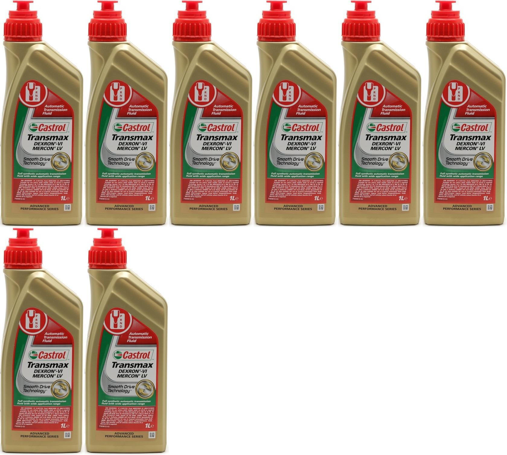 Castrol Transmax Dexron-VI Mercon LV Automatik Getriebeöl 8x 1l = 8 Liter