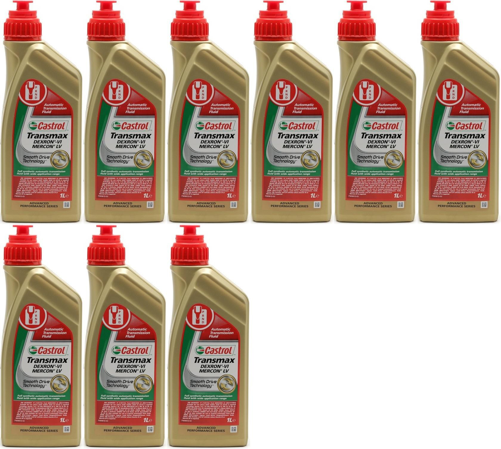 Castrol Transmax Dexron-VI Mercon LV Automatik Getriebeöl 9x 1l = 9 Liter