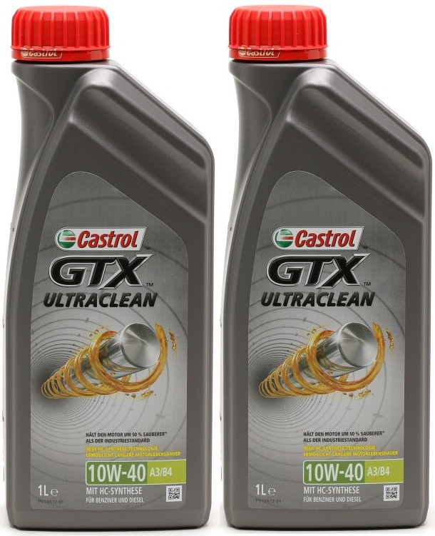 Castrol GTX Ultraclean 10W-40 A3/B4 Diesel & Benziner Motoröliter 2x 1l=2 Liter