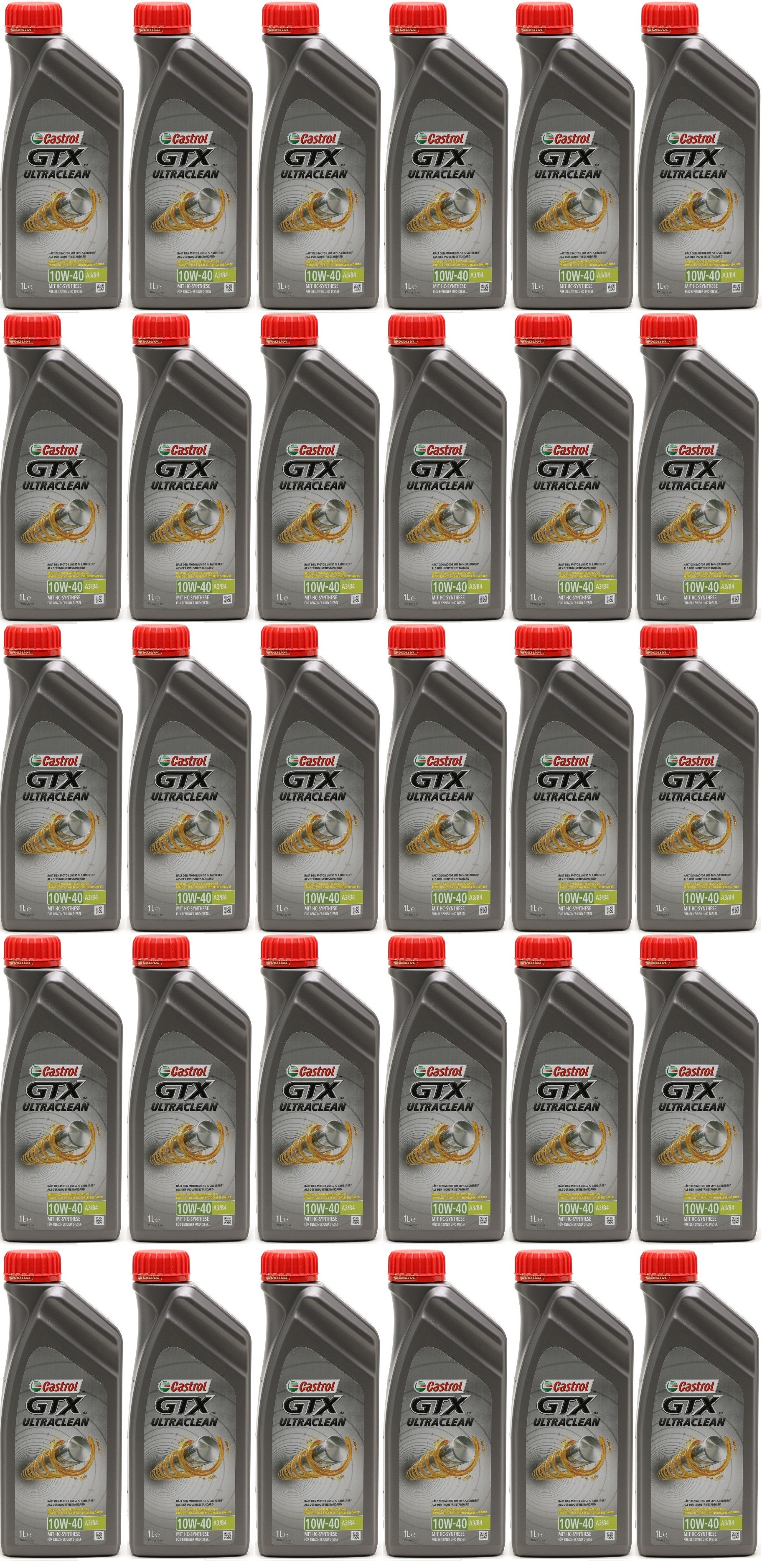Castrol GTX Ultraclean 10W-40 A3/B4 Diesel & Benziner 30x 1l = 30 Liter