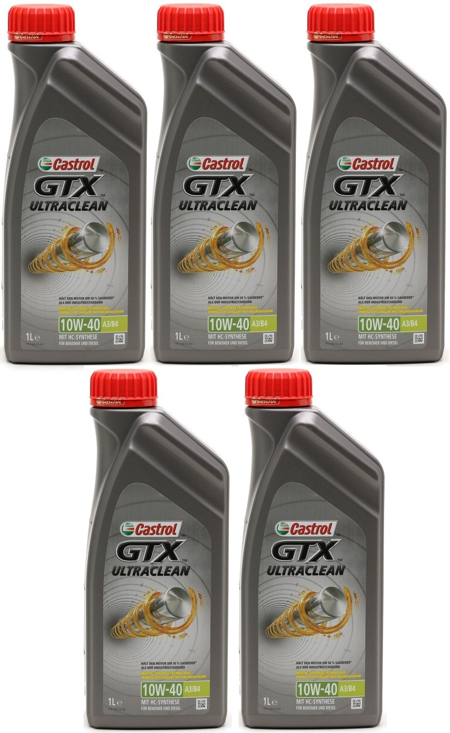 Castrol GTX Ultraclean 10W-40 A3/B4 Diesel & Benziner Motoröliter 5x 1l=5 Liter
