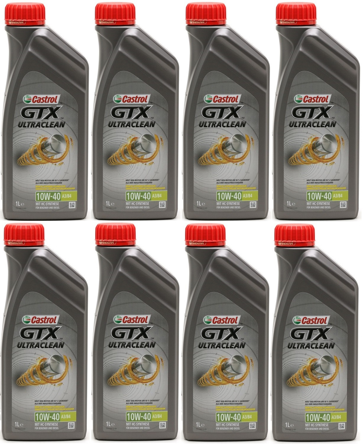 Castrol GTX Ultraclean 10W-40 A3/B4 Diesel & Benziner Motoröliter 8x 1l=8 Liter