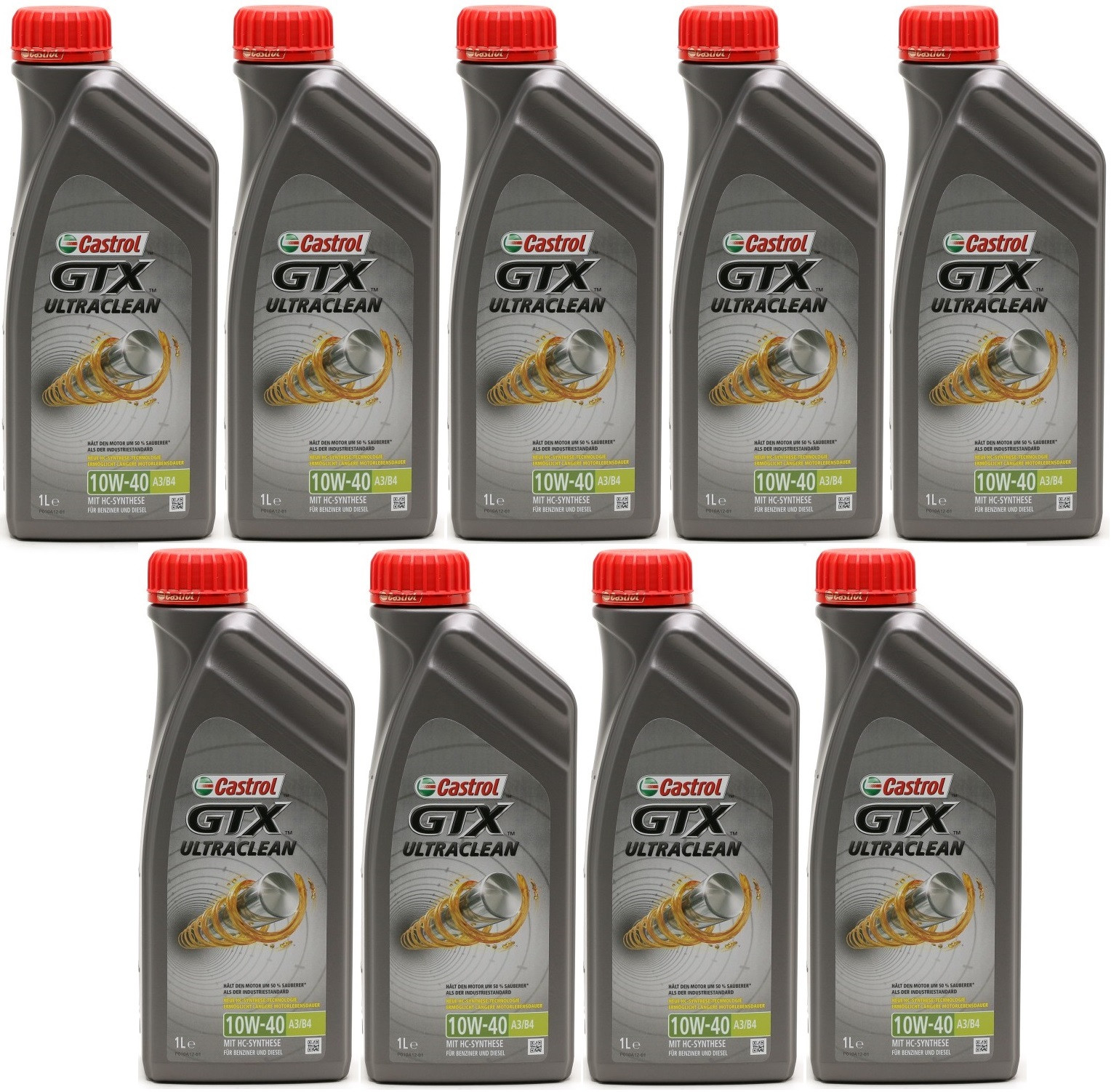 Castrol GTX Ultraclean 10W-40 A3/B4 Diesel & Benziner Motoröliter 9x 1l=9 Liter