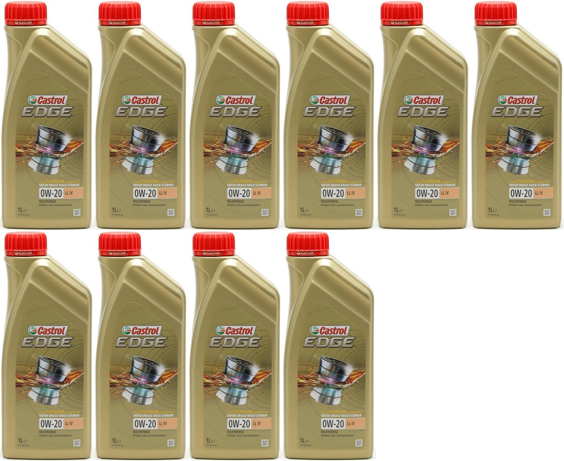 Castrol Edge LL IV 0W-20 Motoröl 10x 1l = 10 Liter