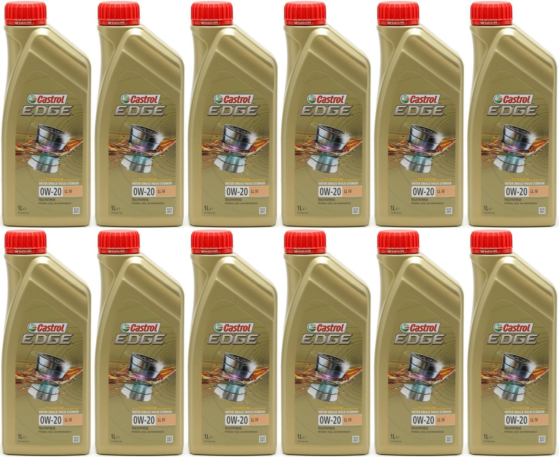 Castrol Edge LL IV 0W-20 Motoröl 12x 1l = 12 Liter
