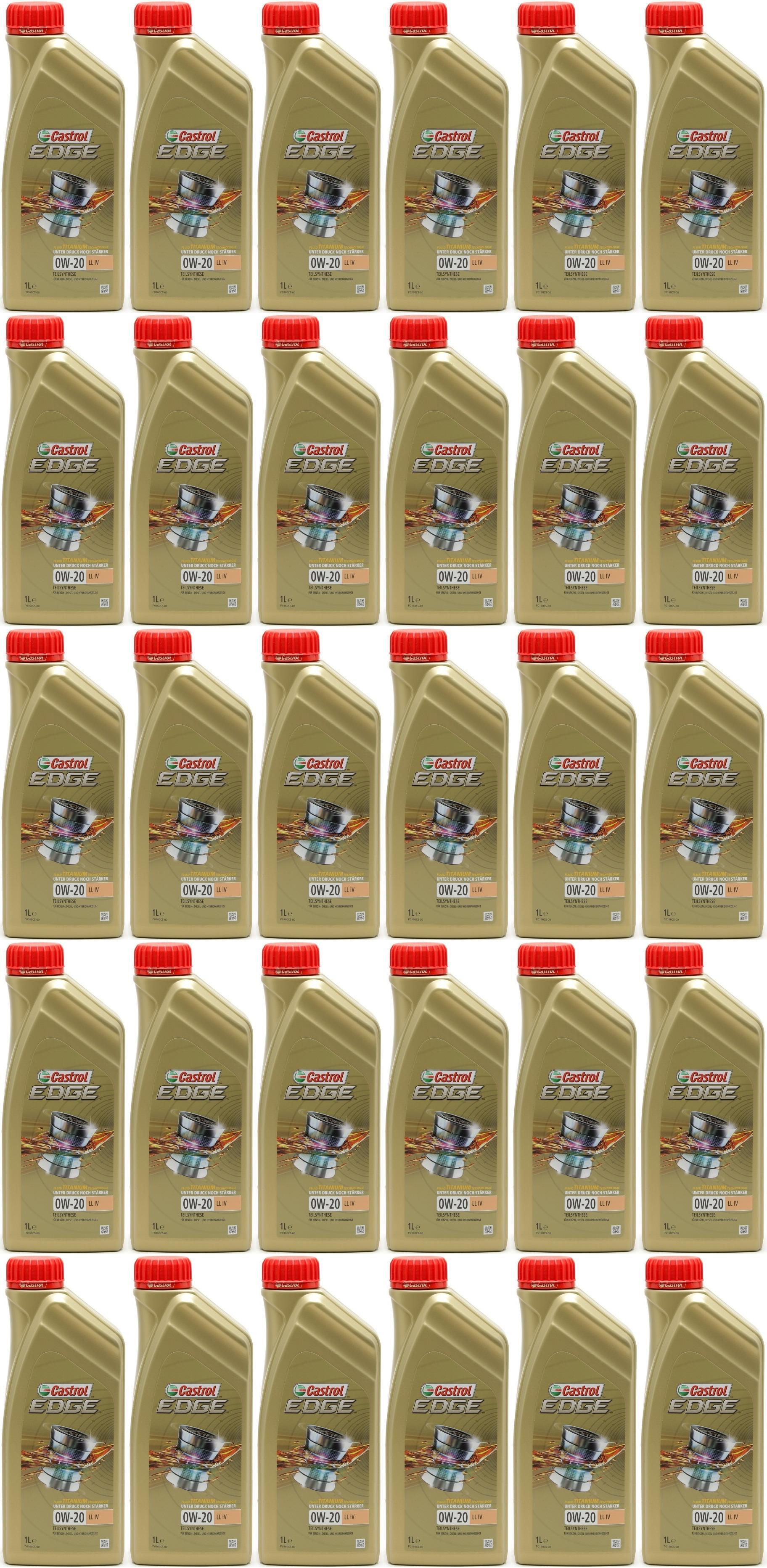 Castrol Edge LL IV 0W-20 Motoröl 30x 1l = 30 Liter