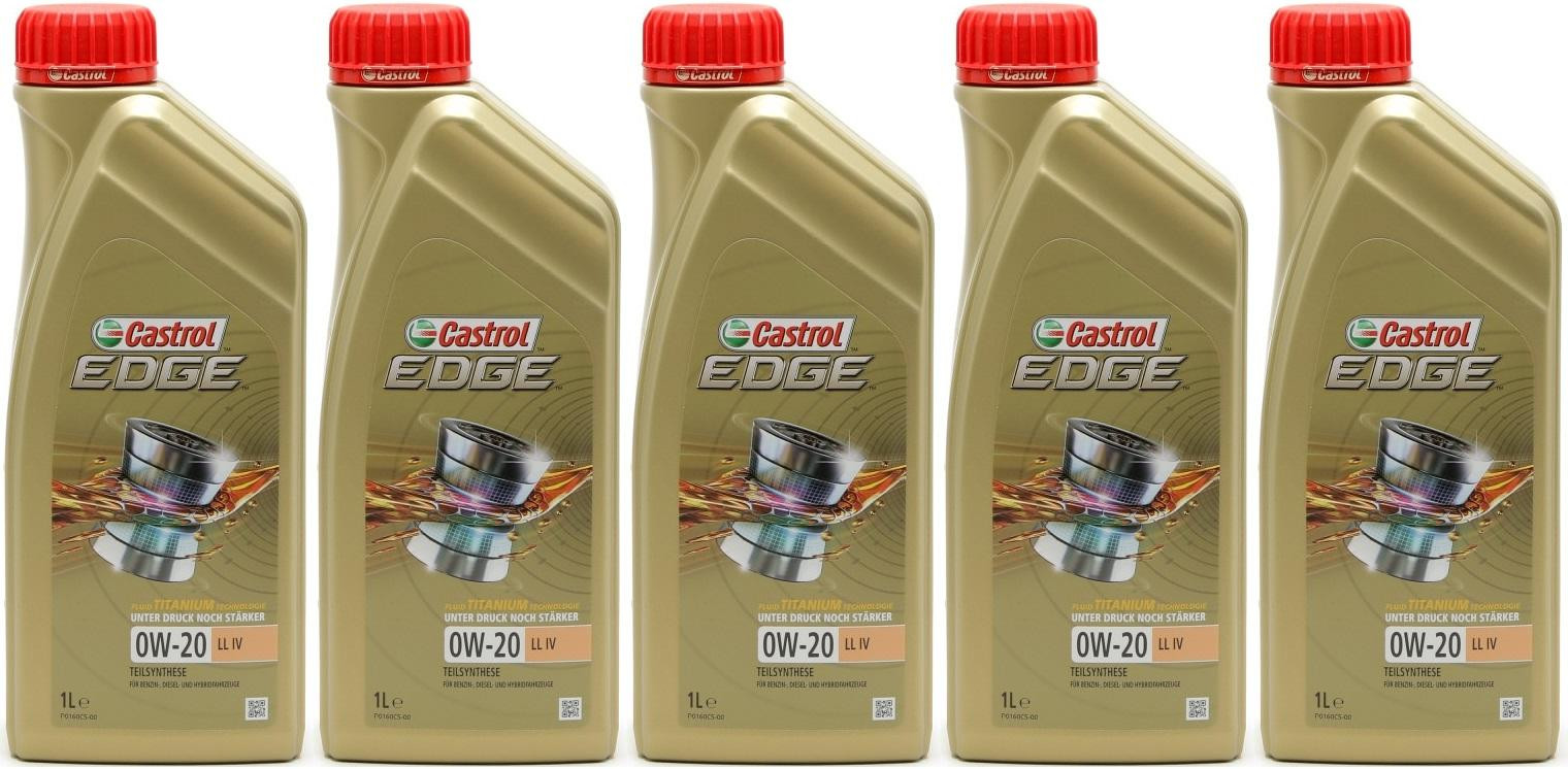 Castrol Edge LL IV 0W-20 Motoröl 5x 1l = 5 Liter