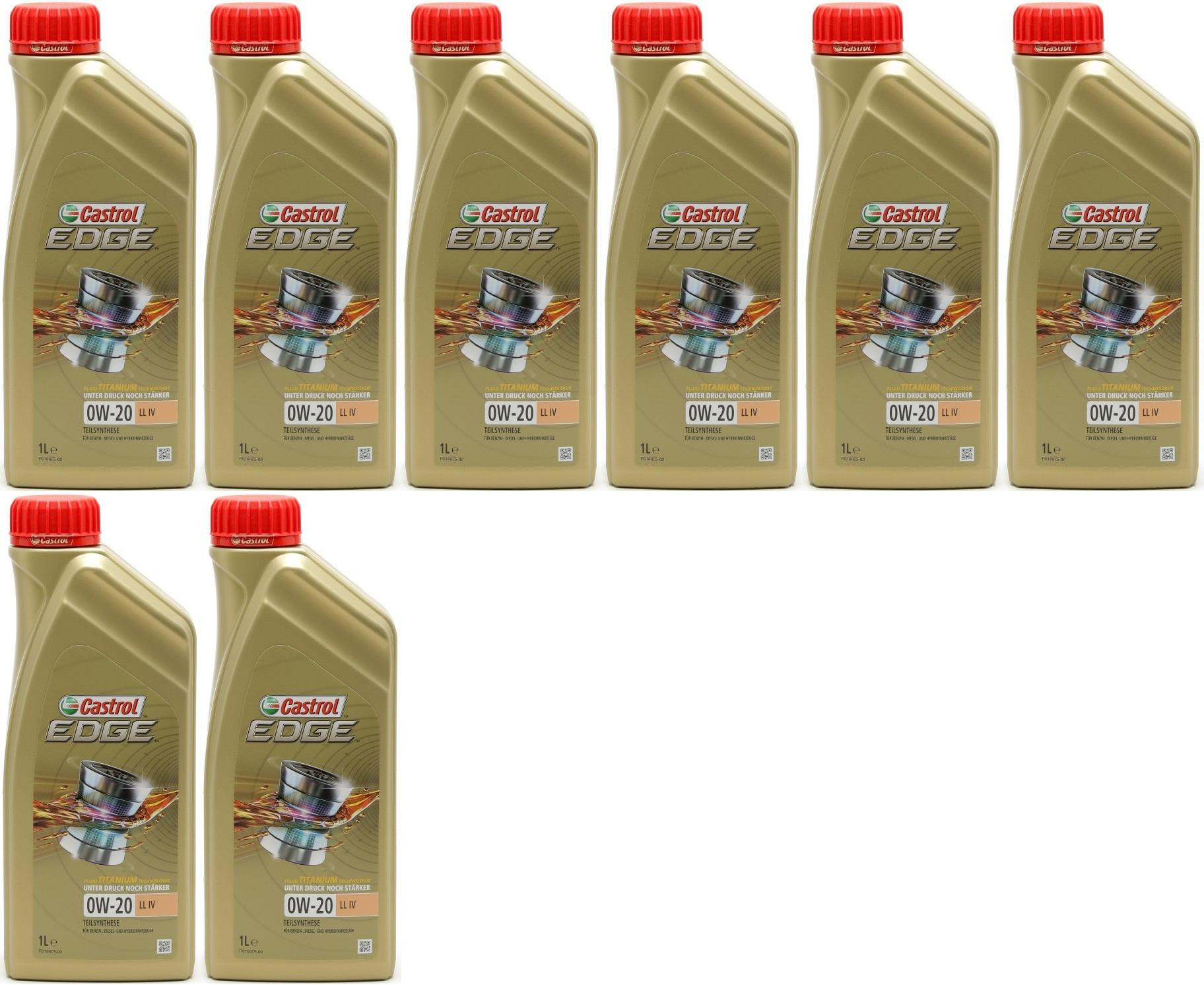 Castrol Edge LL IV 0W-20 Motoröl 8x 1l = 8 Liter