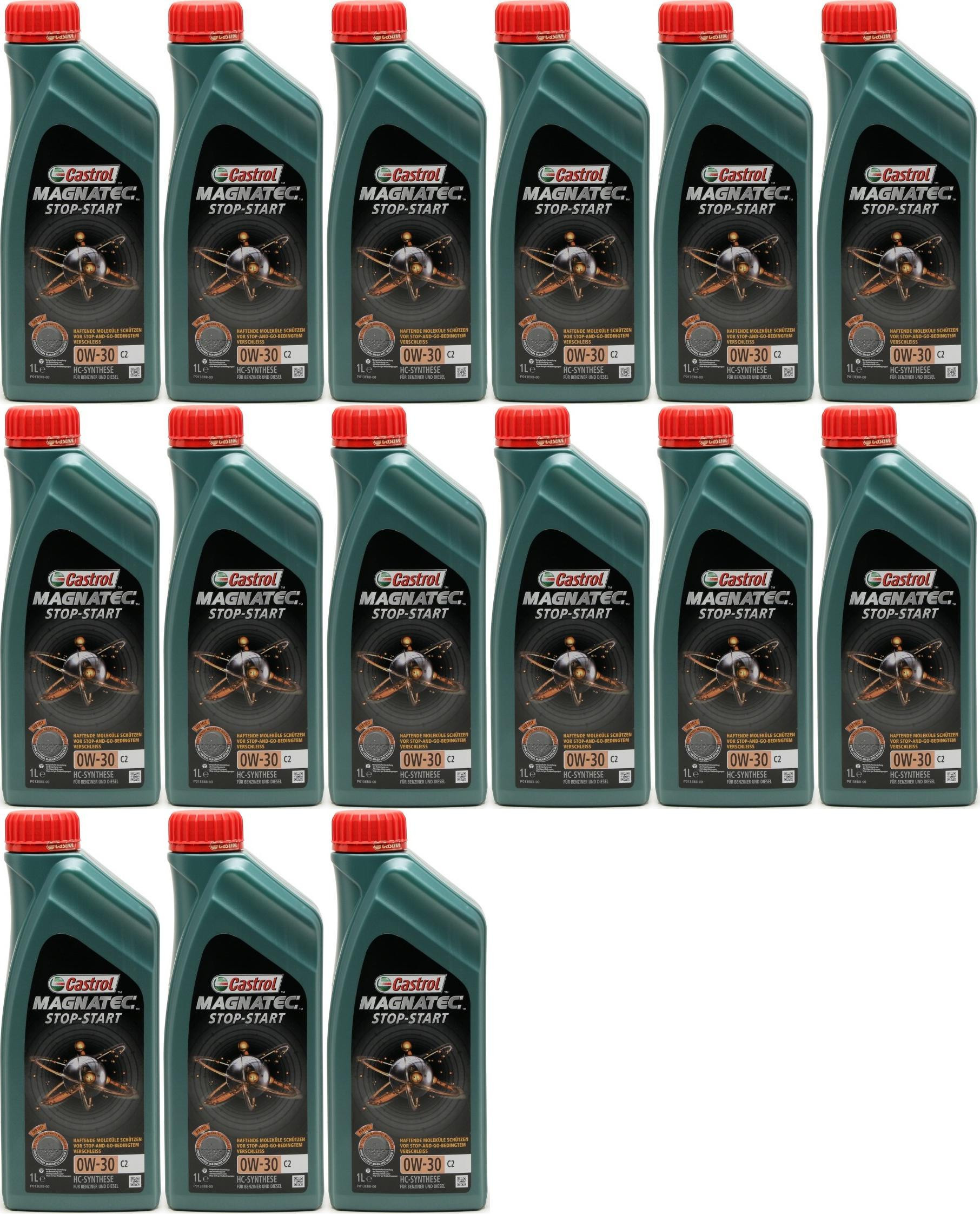 Castrol Magnatec Stop-Start C2 0W-30 Motoröl 15x 1l = 15 Liter