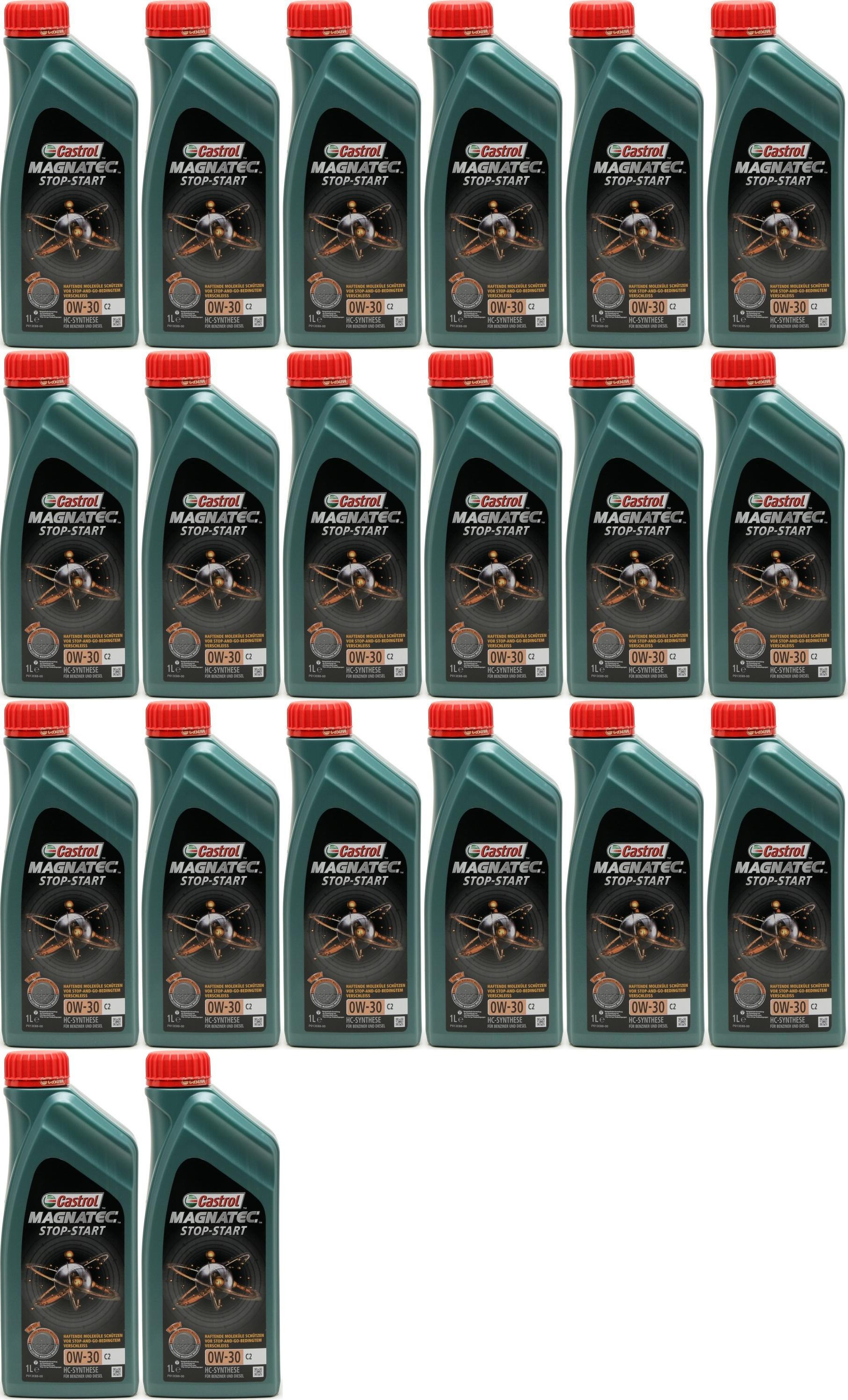 Castrol Magnatec Stop-Start C2 0W-30 Motoröl 20x 1l = 20 Liter