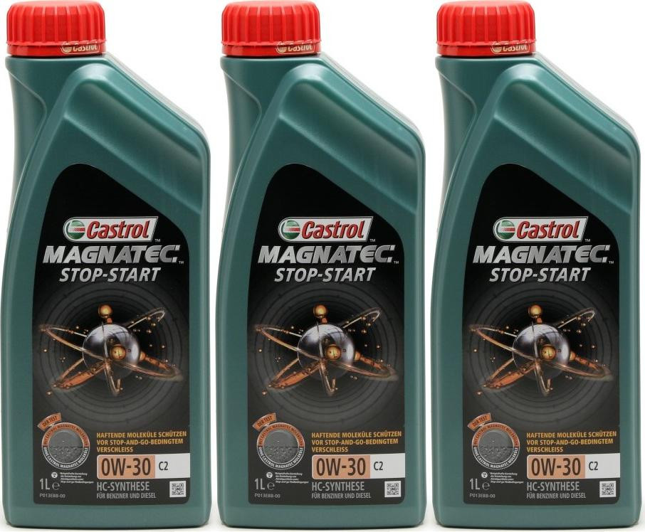 Castrol Magnatec Stop-Start C2 0W-30 Motoröl 3x 1l = 3 Liter