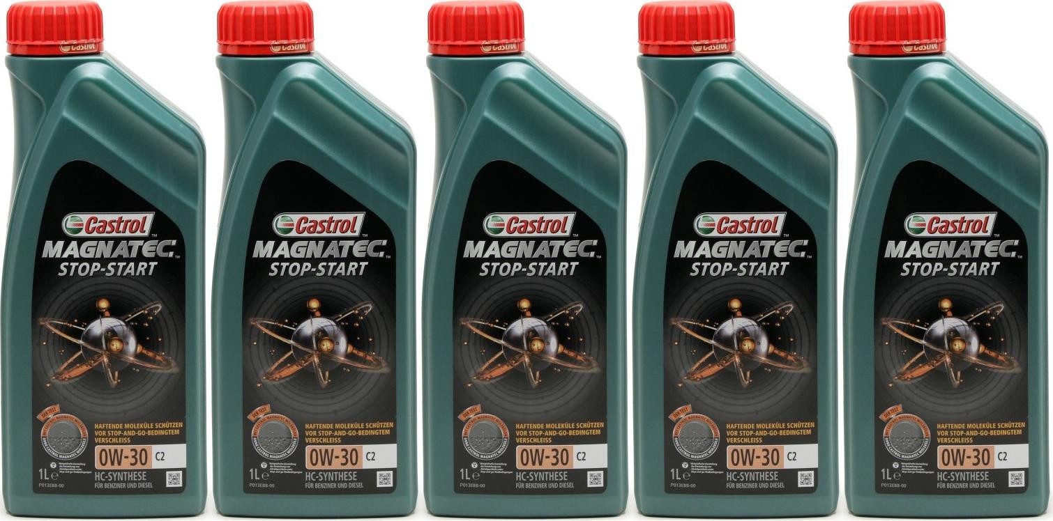 Castrol Magnatec Stop-Start C2 0W-30 Motoröl 5x 1l = 5 Liter