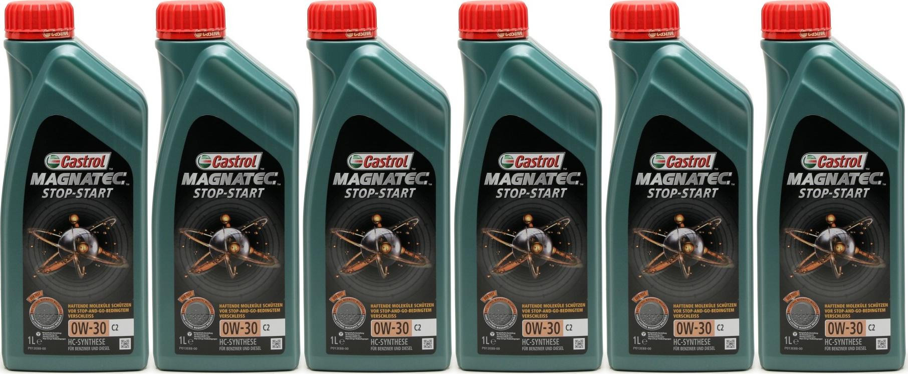 Castrol Magnatec Stop-Start C2 0W-30 Motoröl 6x 1l = 6 Liter