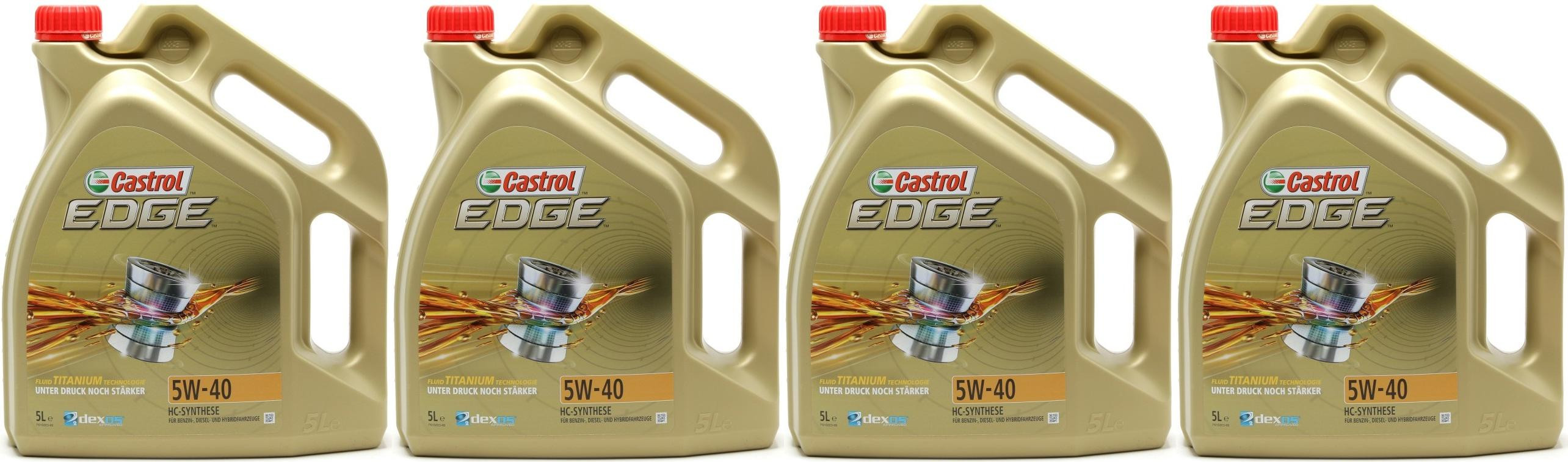 Castrol Edge Fluid Titanium (ex. FST) 5W-40 Motoröl 4x 5 = 20 Liter