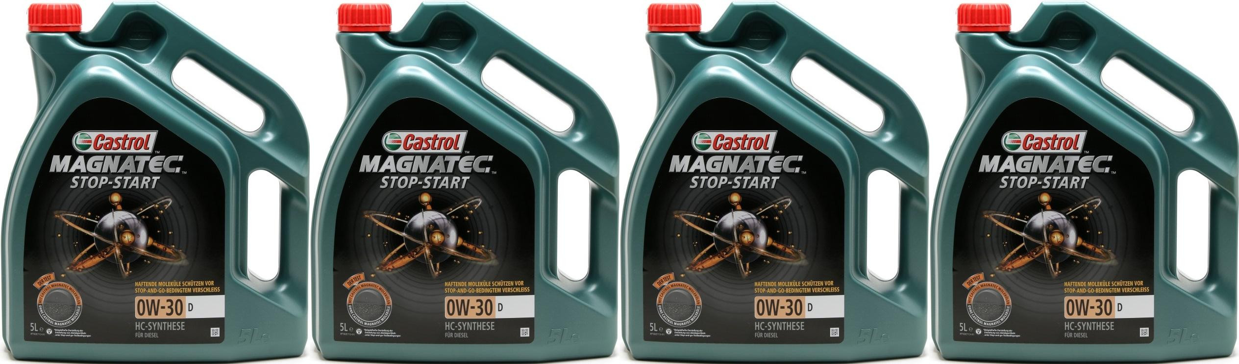 Castrol Magnatec Stop-Start 0W-30 D (Ford WSS-M2C950-A) 4x 5 = 20 Liter