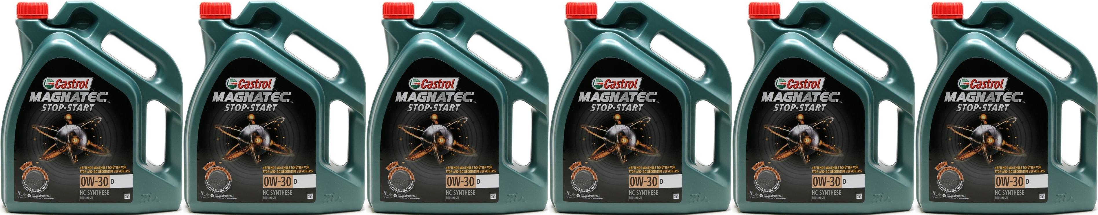 Castrol Magnatec Stop-Start 0W-30 D (Ford WSS-M2C950-A) 6x 5 = 30 Liter