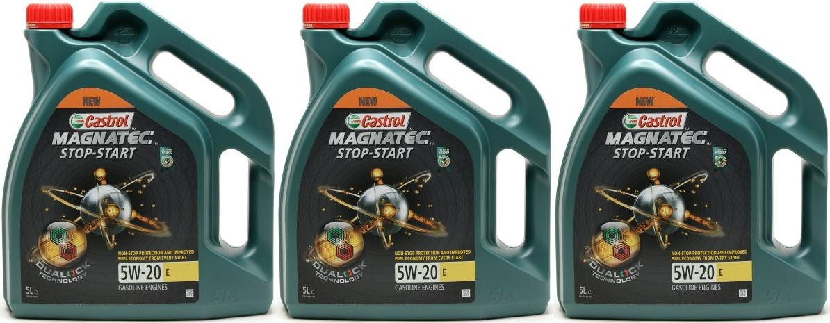 Castrol Magnatec Stop-Start 5W-20 E (Ford EcoBoost WSS-M2C948-B) 3x 5 = 15 Liter