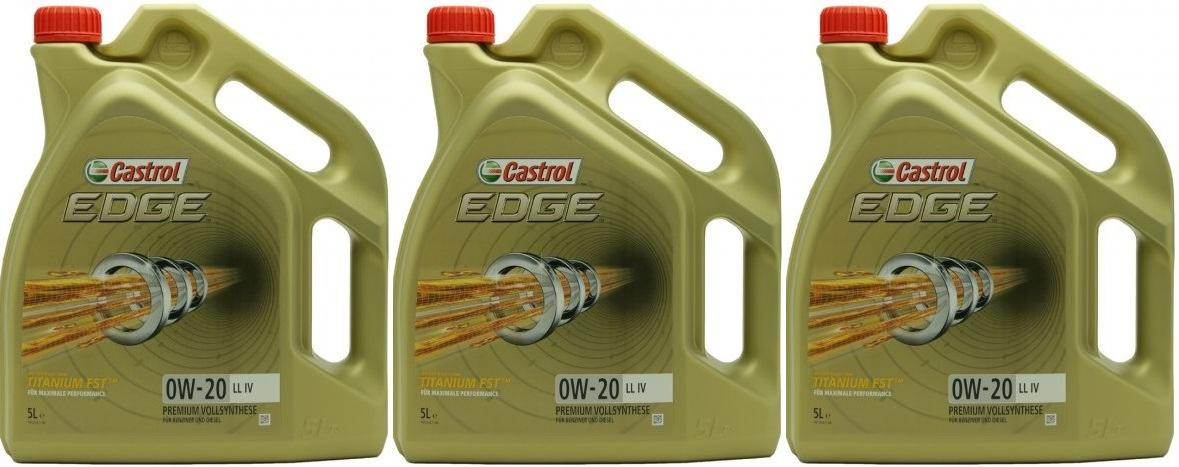 Castrol Edge LL IV 0W-20 Motoröl 3x 5 = 15 Liter