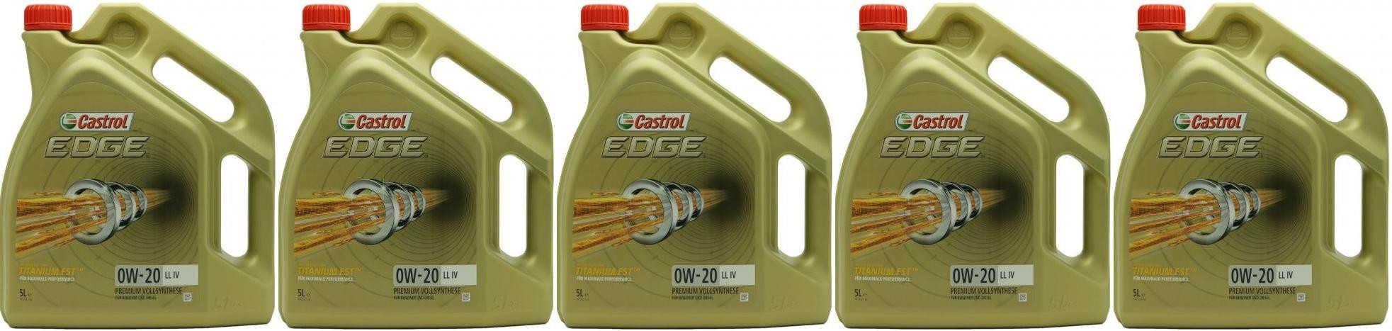 Castrol Edge LL IV 0W-20 Motoröl 5x 5 = 25 Liter