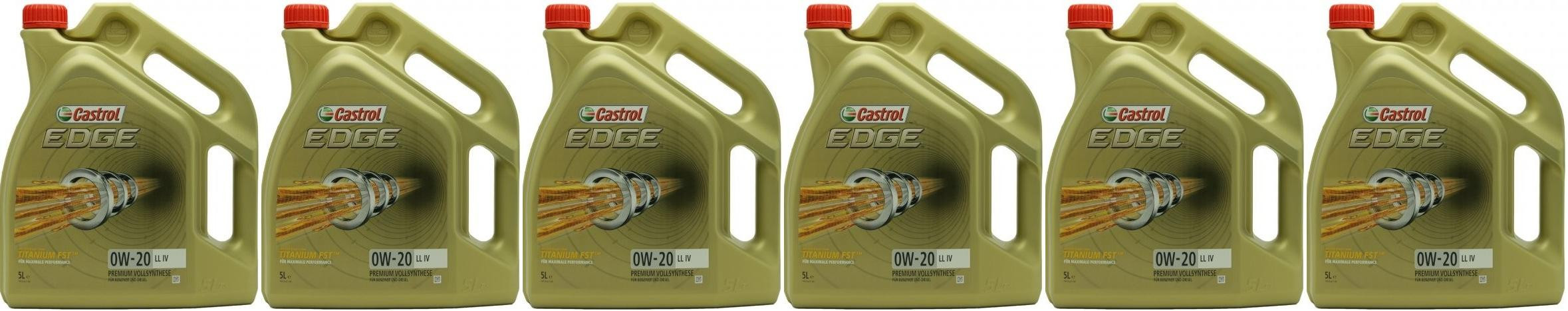 Castrol Edge LL IV 0W-20 Motoröl 6x 5 = 30 Liter
