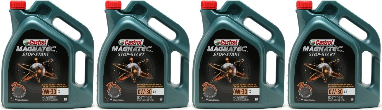 Castrol Magnatec Stop-Start C2 0W-30 Motoröl 4x 5 = 20 Liter