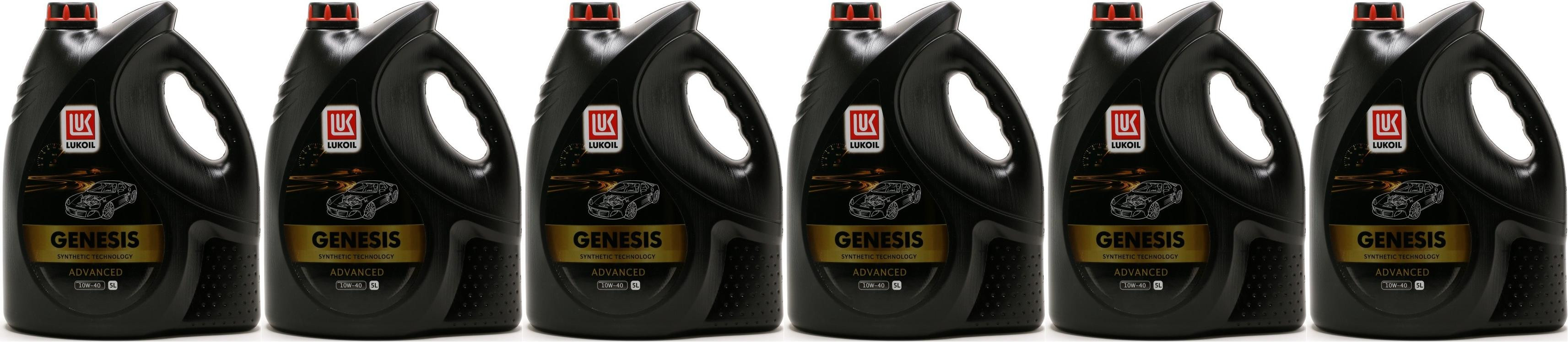Lukoil Genesis Advanced 10W-40 Motoröl 6x 5 = 30 Liter