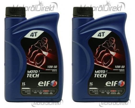 Elf Moto 4 tech SAE 10W-50 4T Motorrad Motoröl 2x 1l = 2 Liter